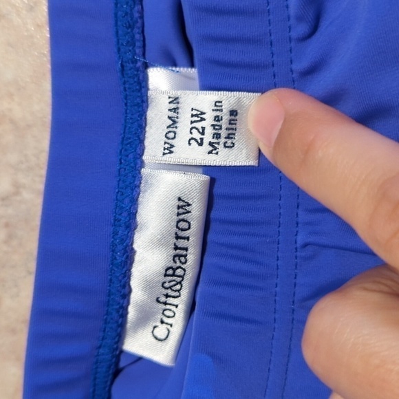 NWT Croft & Barrow plus size women's bathing suit skirt 22W periwinkle blue - Picture 5 of 10